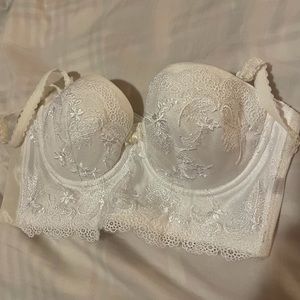 White bra with lace.